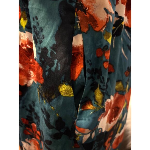 Floral Maxi Sundress LG Adjustable Spaghetti Straps Smocked Back Boho Hippie - Picture 6 of 11